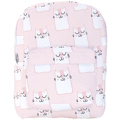 Pattern Pink Cute Sweet Fur Cats Full Print Backpack by Sarkoni