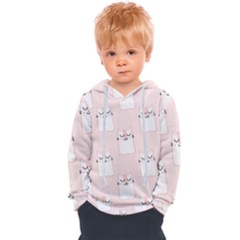 Pattern Pink Cute Sweet Fur Cats Kids  Overhead Hoodie by Sarkoni