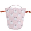 Pattern Pink Cute Sweet Fur Cats Drawstring Bucket Bag View1