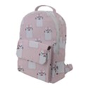 Pattern Pink Cute Sweet Fur Cats Flap Pocket Backpack (Large) View1