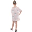 Pattern Pink Cute Sweet Fur Cats Kids  One Piece Chiffon Dress View2