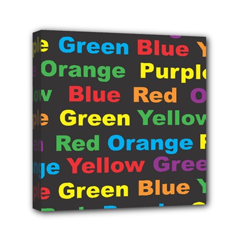 Red Yellow Blue Green Purple Mini Canvas 6  X 6  (stretched) by Sarkoni