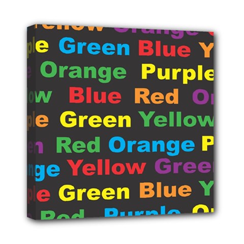 Red Yellow Blue Green Purple Mini Canvas 8  X 8  (stretched) by Sarkoni