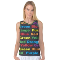 Red Yellow Blue Green Purple Women s Basketball Tank Top