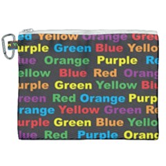 Red Yellow Blue Green Purple Canvas Cosmetic Bag (xxl) by Sarkoni