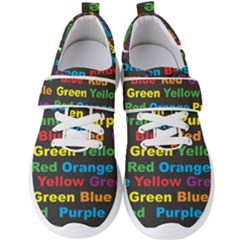 Red Yellow Blue Green Purple Men s Velcro Strap Shoes by Sarkoni