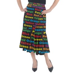 Red Yellow Blue Green Purple Midi Mermaid Skirt by Sarkoni