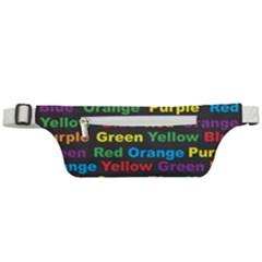 Red Yellow Blue Green Purple Active Waist Bag by Sarkoni