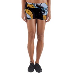 Astronaut Planet Space Science Yoga Shorts by Sarkoni