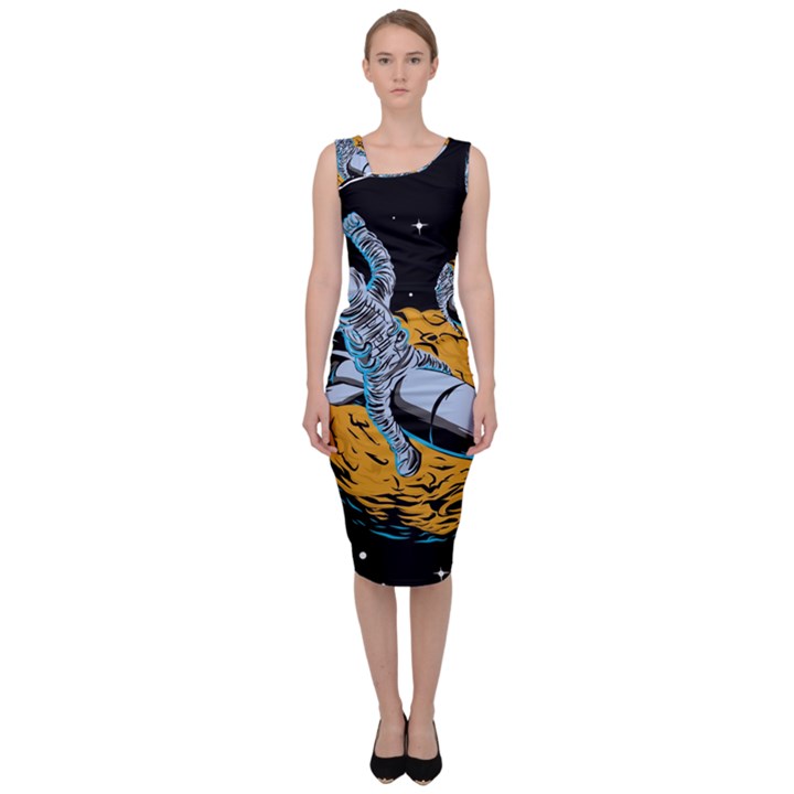 Astronaut Planet Space Science Sleeveless Pencil Dress