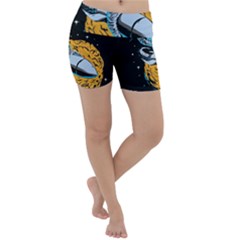 Astronaut Planet Space Science Lightweight Velour Yoga Shorts by Sarkoni