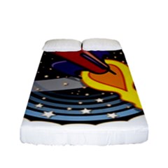 Rocket Space Clipart Illustrator Fitted Sheet (full/ Double Size) by Sarkoni