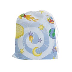 Science Fiction Outer Space Drawstring Pouch (xl) by Sarkoni