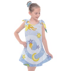 Science Fiction Outer Space Kids  Tie Up Tunic Dress by Sarkoni