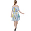 Science Fiction Outer Space Cut Out Shoulders Chiffon Dress View2