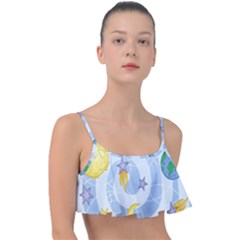 Science Fiction Outer Space Frill Bikini Top by Sarkoni