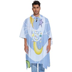 Science Fiction Outer Space Men s Hooded Rain Ponchos by Sarkoni