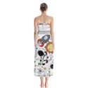 Astronaut Drawing Planet Button Up Chiffon Maxi Dress View2