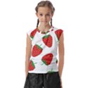 Seamless Pattern Fresh Strawberry Kids  Raglan Cap Sleeve T-Shirt View1