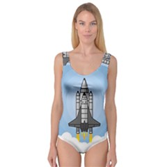 Rocket Shuttle Spaceship Science Princess Tank Leotard  by Sarkoni