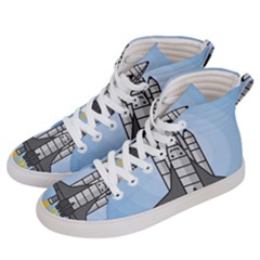 Rocket Shuttle Spaceship Science Men s Hi-top Skate Sneakers by Sarkoni