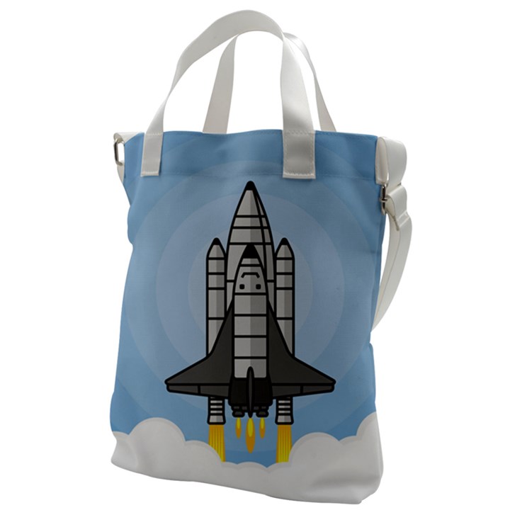 Rocket Shuttle Spaceship Science Canvas Messenger Bag