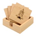 Rocket Shuttle Spaceship Science Bamboo Coaster Set View1