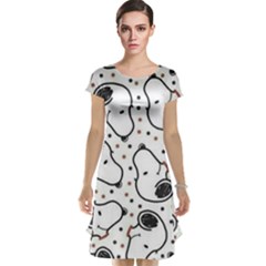 Dog Pattern Cap Sleeve Nightdress by Sarkoni