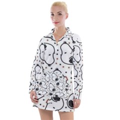 Dog Pattern Women s Long Sleeve Casual Dress by Sarkoni