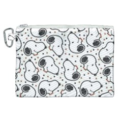 Dog Pattern Canvas Cosmetic Bag (xl) by Sarkoni