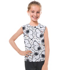 Dog Pattern Kids  Mesh Tank Top by Sarkoni