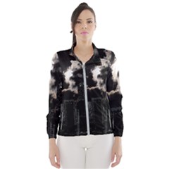 City Night Moon Skyline Skyscraper Women s Windbreaker by Grandong