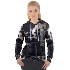 City Night Moon Skyline Skyscraper Women s Overhead Hoodie