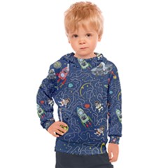 Cat Cosmos Cosmonaut Rocket Kids  Hooded Pullover by Grandong