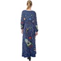 Cat Cosmos Cosmonaut Rocket Maxi Chiffon Beach Wrap View2