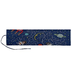 Cat Cosmos Cosmonaut Rocket Roll Up Canvas Pencil Holder (l) by Grandong