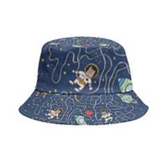 Cat Cosmos Cosmonaut Rocket Inside Out Bucket Hat by Grandong