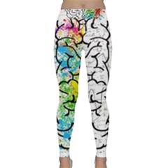 Brain Mind Psychology Idea Drawing Classic Yoga Leggings by Grandong