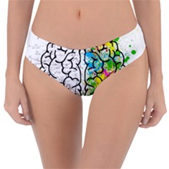 Brain Mind Psychology Idea Drawing Reversible Classic Bikini Bottoms by Grandong