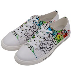 Brain Mind Psychology Idea Drawing Men s Low Top Canvas Sneakers by Grandong