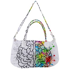 Brain Mind Psychology Idea Drawing Removable Strap Handbag by Grandong