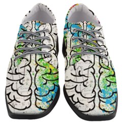 Brain Mind Psychology Idea Drawing Women Heeled Oxford Shoes by Grandong