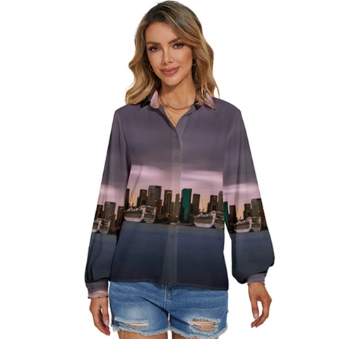 Sydney Australia Travel Oceania Women s Long Sleeve Button Up Shirt by Grandong