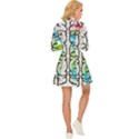 Brain Mind Psychology Idea Drawing Long Sleeve Velour Longline Dress View4