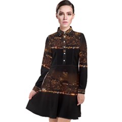 San Fransisco Usa California Water Long Sleeve Chiffon Shirt Dress by Grandong