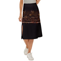 San Fransisco Usa California Water Midi Panel Skirt by Grandong