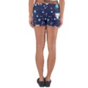 Cute Astronaut Cat With Star Galaxy Elements Seamless Pattern Yoga Shorts View2