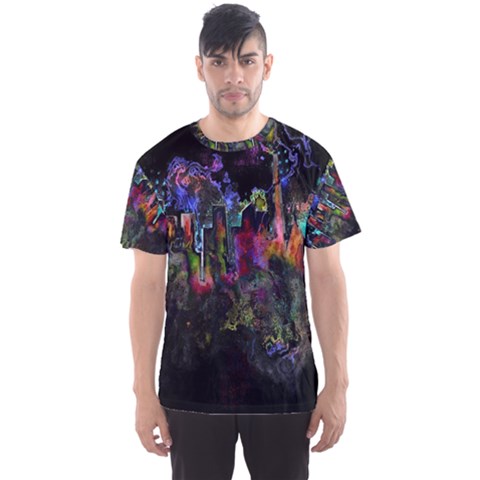 Grunge Paint Splatter Splash Ink Men s Sport Mesh T-shirt by Grandong