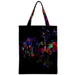 Grunge Paint Splatter Splash Ink Zipper Classic Tote Bag by Grandong