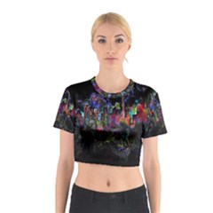 Grunge Paint Splatter Splash Ink Cotton Crop Top by Grandong